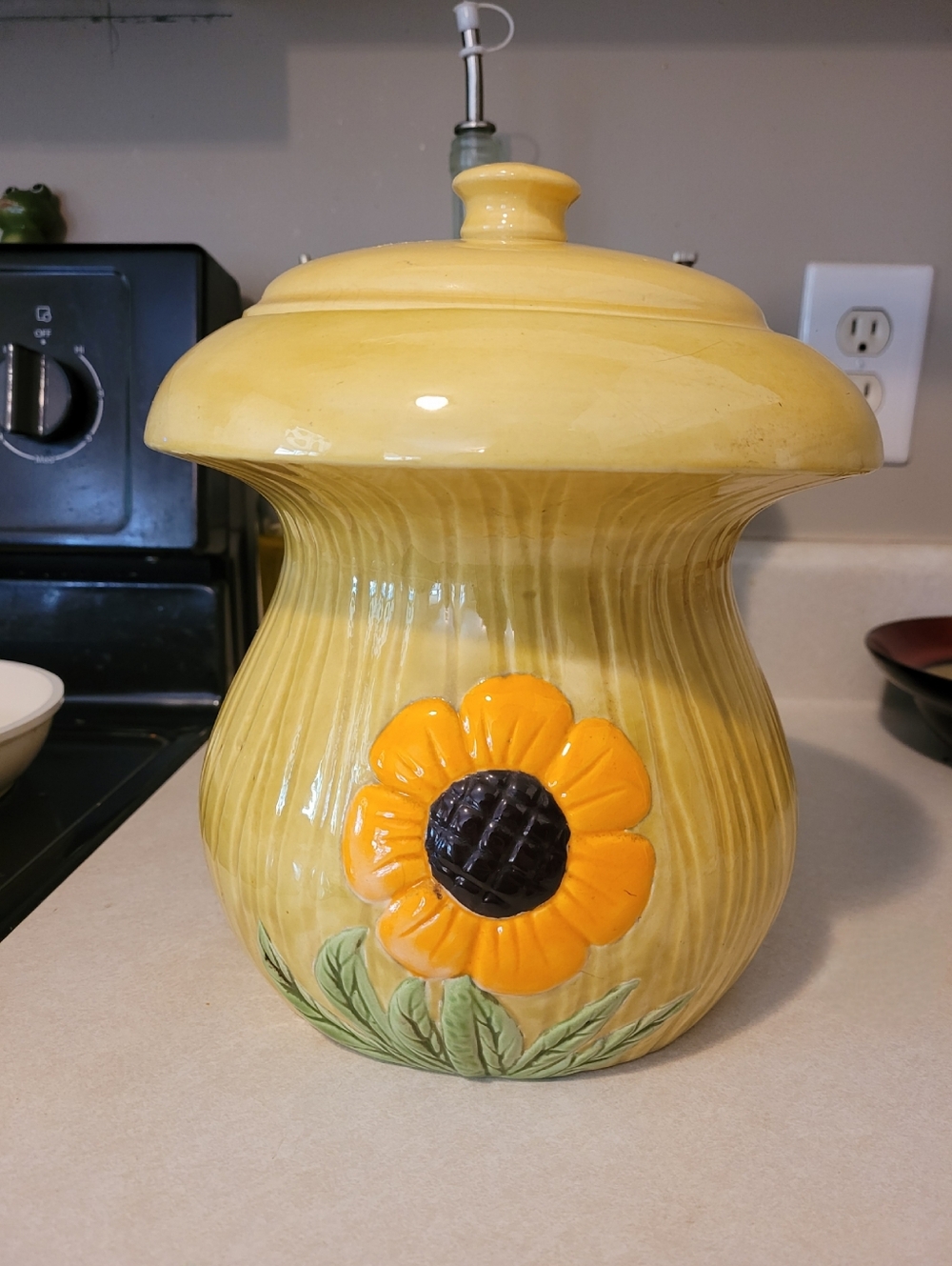 Mushroom Cookie Jar Vintage Ceramic